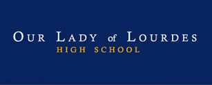 Our Lady of Lourdes High School Logo.